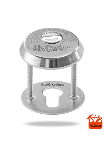 ALETÇANTAM Steel Door Badge Steel Safety Mirror Satin Gray