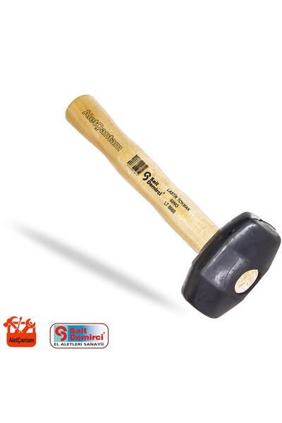 Sait Demirci Lastik Tokmak Ahşap Saplı 60 Mm