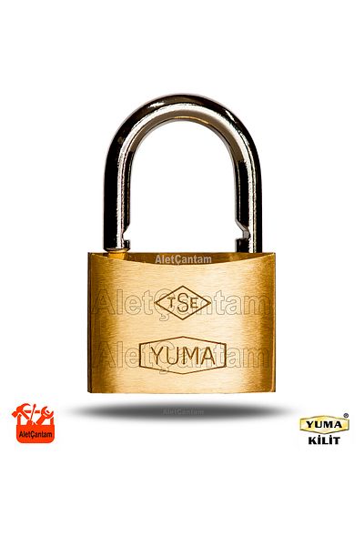 Yuma Brass Yellow Padlock Master System with Joint Key 60mm