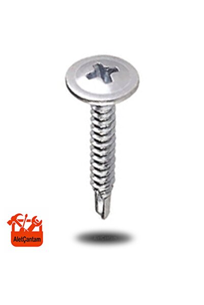 ALETÇANTAM Rysb Apex Akıllı Matkap Uçlu Vidası Pul Başlı Vida 3.9 X 25 Mm 100 Adet