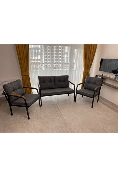 MODERN Venüs Balkon Bahçe Cafe - Metal Kanepe Koltuk Takımı - 2+1+1
