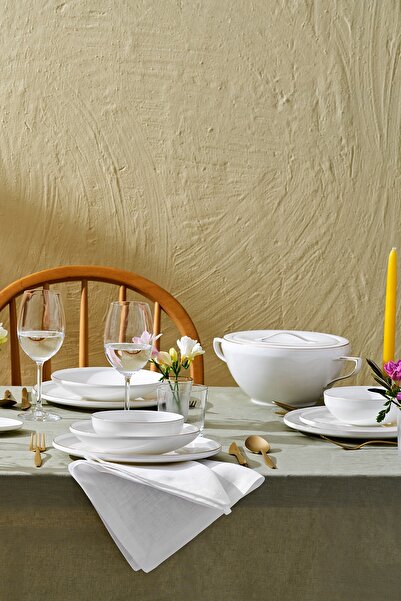 Emsan Fine Bone Freya Yuvarlak Gold 60 Parça 12 Kişilik Yemek Takımı