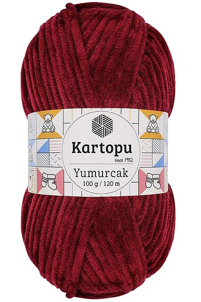 Kartopu K.artopu Yumurcak Velvet Πλεκτό Χέρι Σπάνιο Cherry Rot K106