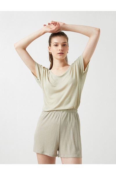 Koton Pajama Top Crew Neck Short Sleeve