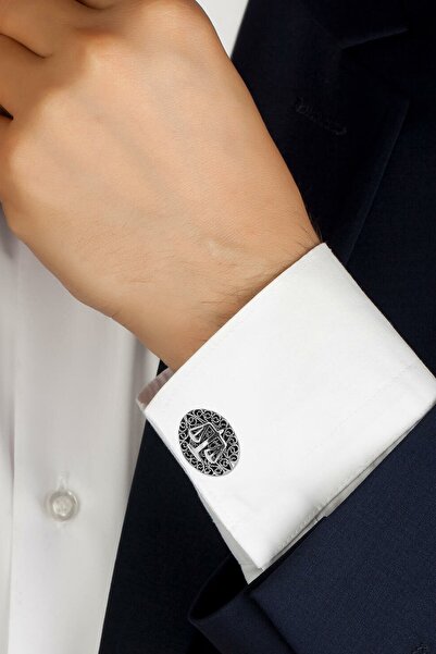 Midyat Nurtaş Gümüş Adalet Terazisi Işlemeli Erkek Gümüş Kol Düğmesi 201020736