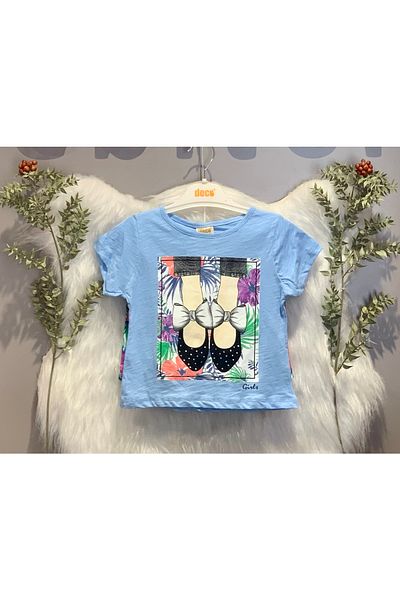 DECO Girl 2-5 Years Old Shoes Stoned Viscose Shorts Set
