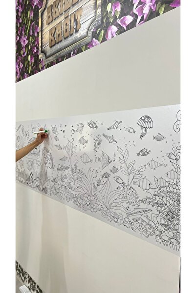 statik kağıt Statik Tutunma Özellikli Doya Doya Boyama 50x160 Cm (deniz Altı ...