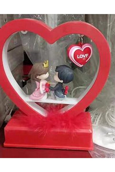 Genel Markalar Kalp Şeklinde Işıklı Müzik Kutusu