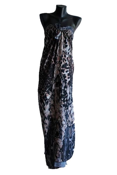 chacklin Chiffon Pareo/sarong/ Shawl/ Scarf First and Last Summer Series Leopard (120x150 Cm)