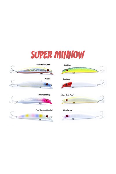 Fujin Fujın Süper Minnow 11.5cm 18gr Maket Balık Pearl Rainbow Glow Belly