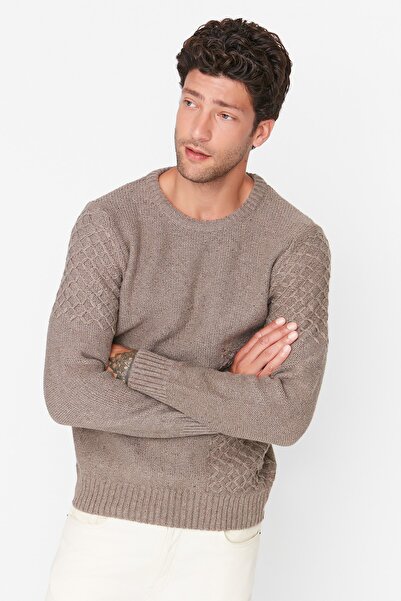 Trendyol Collection Sweater - Beige - Regular fit