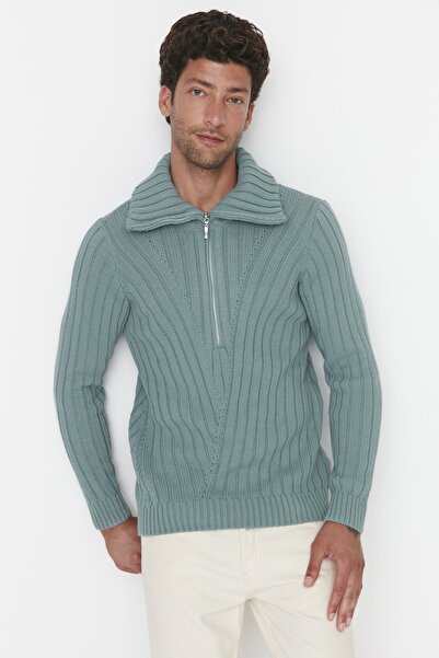 Trendyol Collection Sweater - Turquoise - Regular