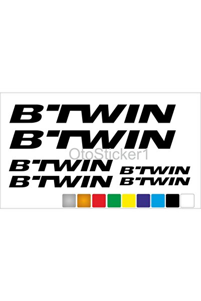 Oto Sticker Btwin Bisiklet Kadro Sticker Seti Premium Kalite Kırmızı