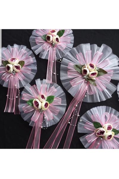 Evsay Tüllü Kurdaleli Bohça Süsü Damat Bohçası Süsü, Valiz Süsü 5li