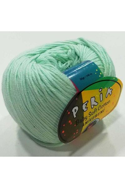 Peria Βρεφικό βαμβακερό νήμα πλεξίματος Amigurumi 110 Water Green