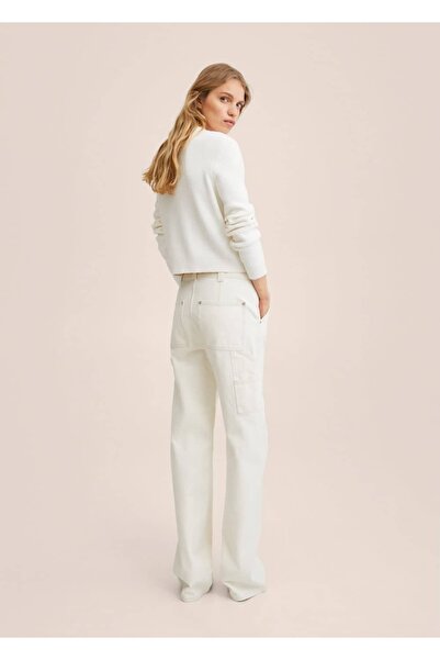 MANGO Woman Kargo Cepli Jean Pantolon