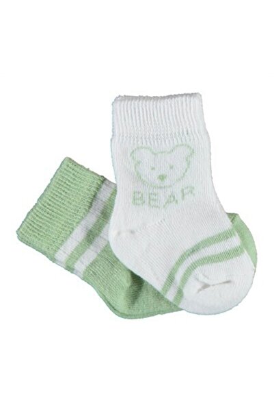 Bibaby Biorganic Bear 2-Piece Girls Socks 68412 Green