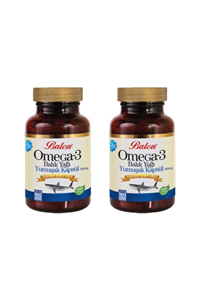 Balen Omega 3 Balık Yağı Fish Oil Softgels 650mg X 160 Kapsül 2 Adet