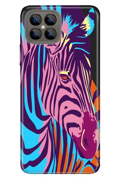 omix X600 Case Silicone Tioserisi Patterned Illustrated - Zebra