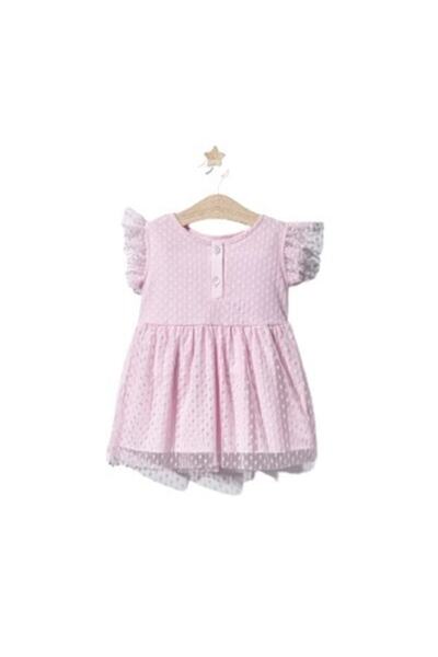 Tongs Baby Rochie Roz Tulle Elegantă - Model 4221