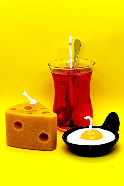 FANTASTİK SANAT ATÖLYESİ Dekoratif Hediyelik Eski Kaşar, Bardakta Çay, Tavada...