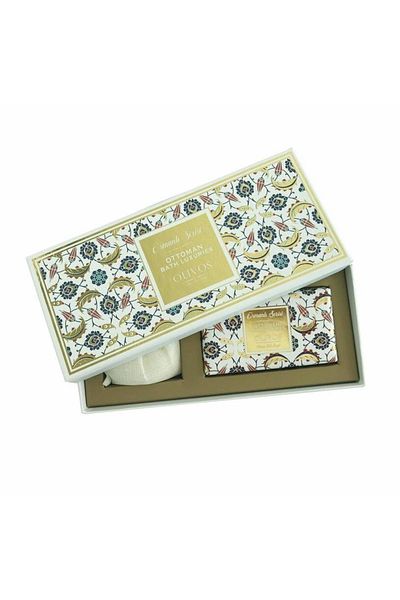 Olivos Ottoman Series Pattern 4 Olive Oil Soap + Granular Soap 250 Gr + 100 Gr