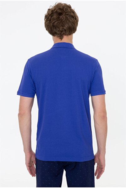 U.S. Polo Assn. Βάση. Ανδρικό Μπλε μπλουζάκι Polo Assn Polo Collar Slim Fit No Pocket