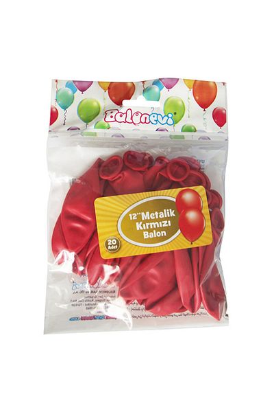 BalonEvi Balloon Unprinted 12" Red 20 Li