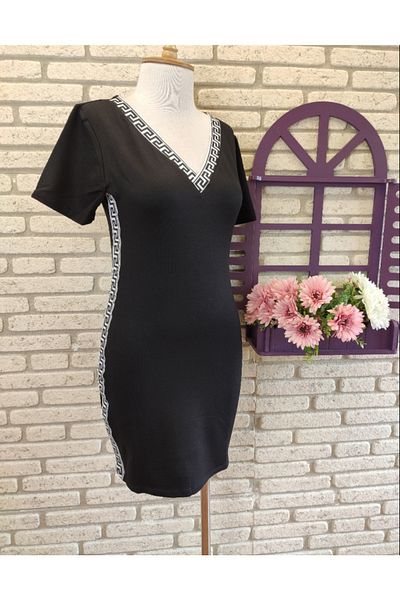 modakyra Rochie Legend pentru femei cu decolteu în V cu detaliu în dungi