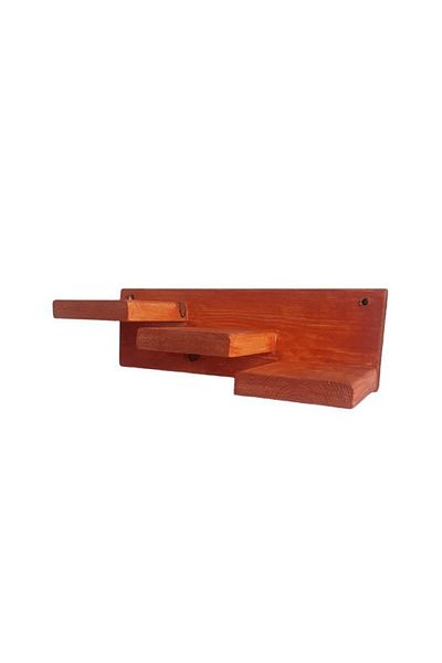 Bahat Wooden Wall Decor Shelf Wall Planter Log with Artificial Flowers
