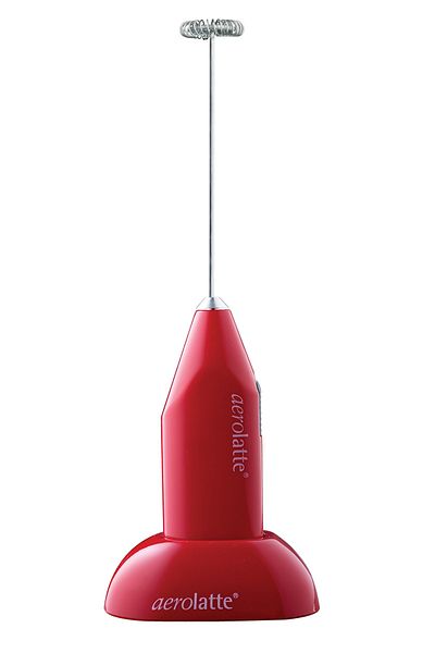 aerolatte Non-Steam Coffee / Milk Frother with Stand Red