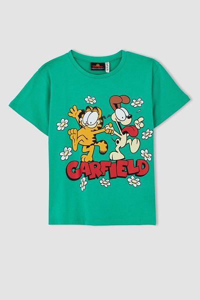 DeFacto Girl's Garfield Regular Fit Short Sleeve T-Shirt