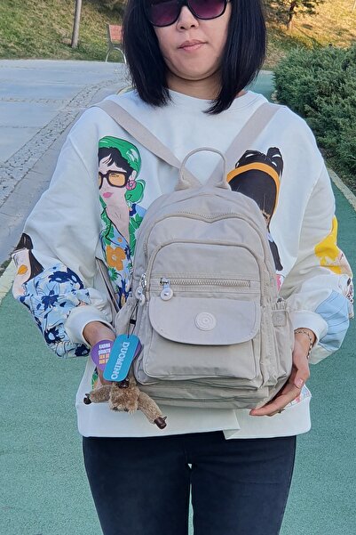 NEMO BAGS Unisex Bej Sırt Çantası Günlük Kullanım Spor Çantası Su Geçirmez Kı...