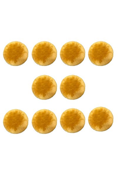 YNRSAN Ynr Sarı Tüy Kuzu Postu Parlatma Ve Pasta Keçesi Cırt Tabanlı 160mm (1...