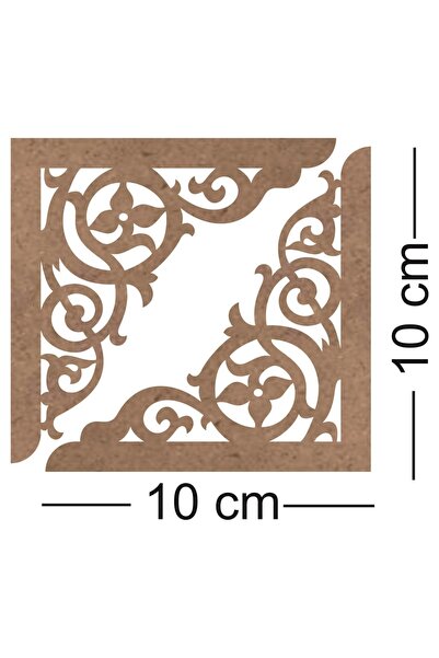STENCİLTASARIM C152 Lazer Kesim, Ham Ahşap, Dekoratif Boyanabilir Aplik, Ahşa...