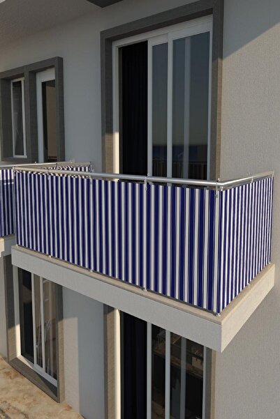 Basic Creation Balkon Demiri Perdesi Korkuluk Perdesi Her Ölçüde Enxboy Seçenekli (kuşgözü)