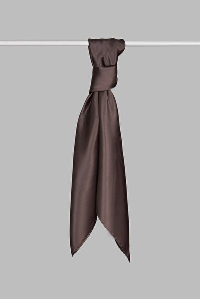 ARMANDA %100 Saten Ipek Eşarp - Kahve