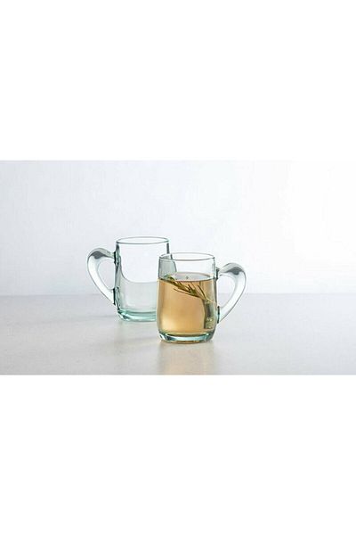 Paşabahçe Aware Collection Set of 2 Heart Cups with Handles