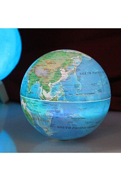Genel Markalar Işıklı Dönen Dünya Küre Dekoratif Hediyelik Okul Gereci