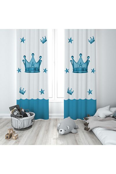 BAMBAŞKA MODA Cameră pentru bebeluși și copii King Crown Two Wings Fundal Cortina Bmfp-192