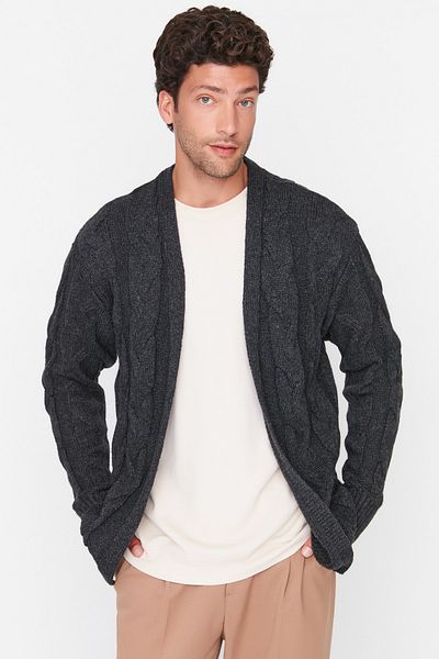 Trendyol Collection Cardigan - Gray - Oversize