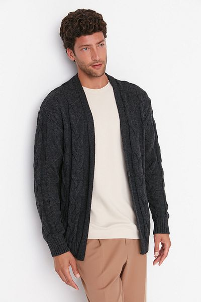 Trendyol Collection Cardigan - Gray - Oversize