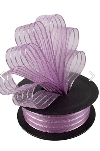 Evsay Chiffon Striped Ribbon 20 Mt 2.5 Cm