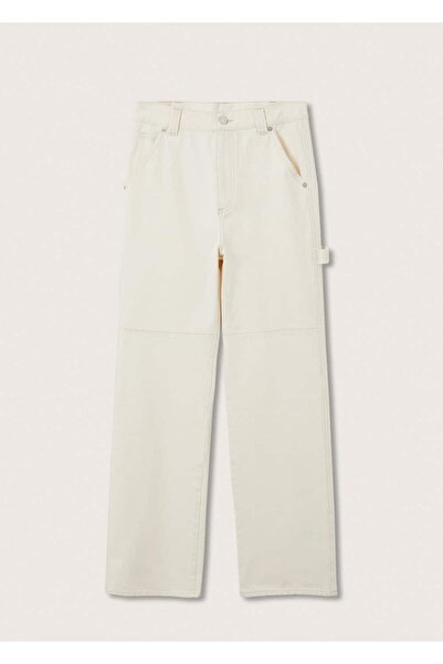 MANGO Woman Kargo Cepli Jean Pantolon