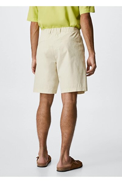 MANGO Man Pleated Cotton Bermuda Shorts
