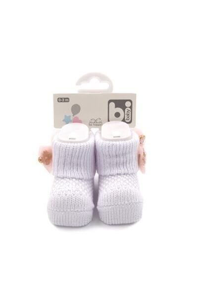 Bibaby 68301 Model Pearl White Bow Baby Socks