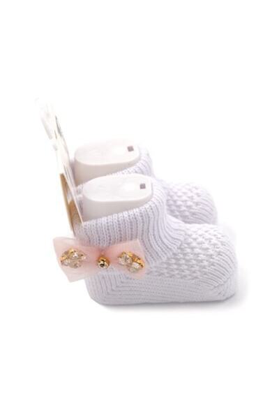 Bibaby 68301 Model Pearl White Bow Baby Socks
