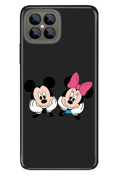 omix X600 Kılıf Silikon Tioserisi Desenli Resimli - Minnie Mickey