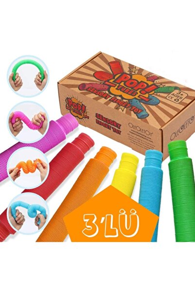 nesoedu 3 Adet Pop Tubee Duyusal Oyuncak Fidget Zihinsel Eğitici