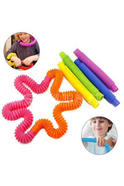 nesoedu 4Pcs Pop Tubee - Sensory Fidget Toys, Mental Educational